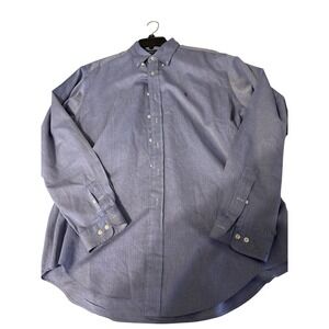 Ralph Lauren Yarmouth Shirt 16.5 36/37 Blue Pony Button Up Preppy Discontinued